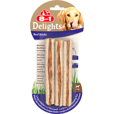 8in1 Delights Beef Kausticks 75g
