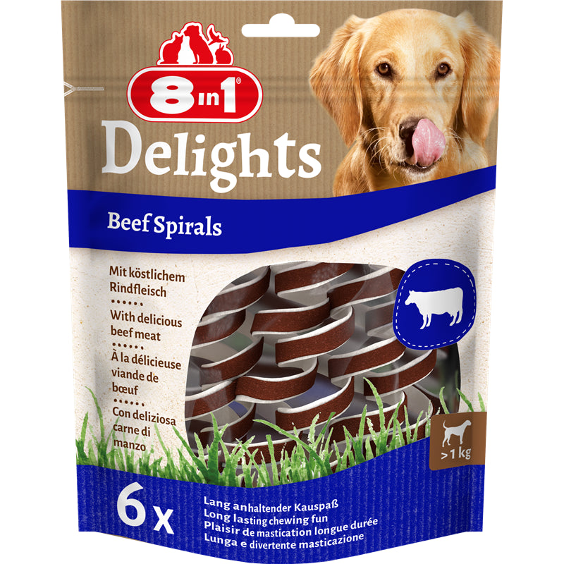 8in1 Delights Beef Spirals 60 g