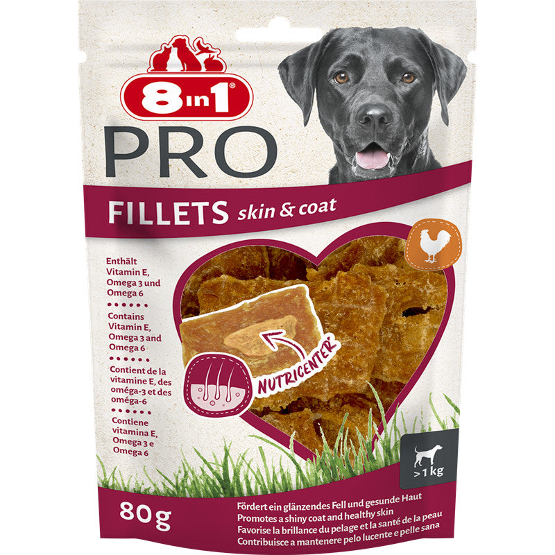 8in1 Dog Fillets Pro Skin & Coat S 80 g
