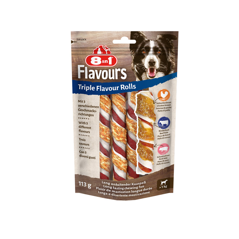8in1 Triple Flavour Rolls 3 Stück / 113 g