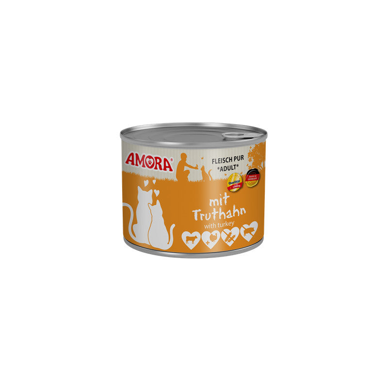 AMORA Cat Fleisch Pur mit Truthahn 200g