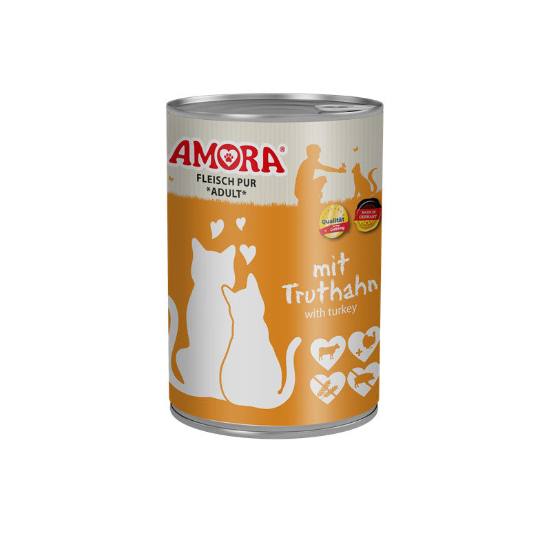 AMORA Cat Fleisch Pur mit Truthahn 400 g