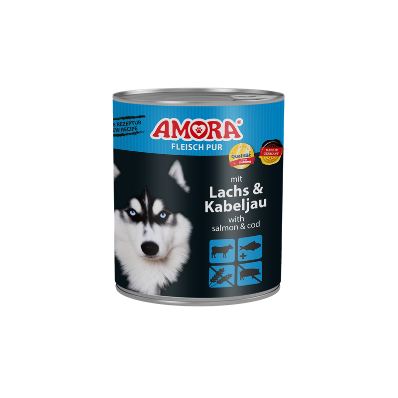 AMORA Fleisch Pur mit Lachs und Kabeljau 800 g
