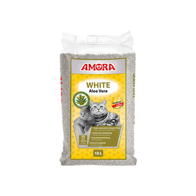 AMORA Katzenstreu White Compact Aloe Vera 15 l