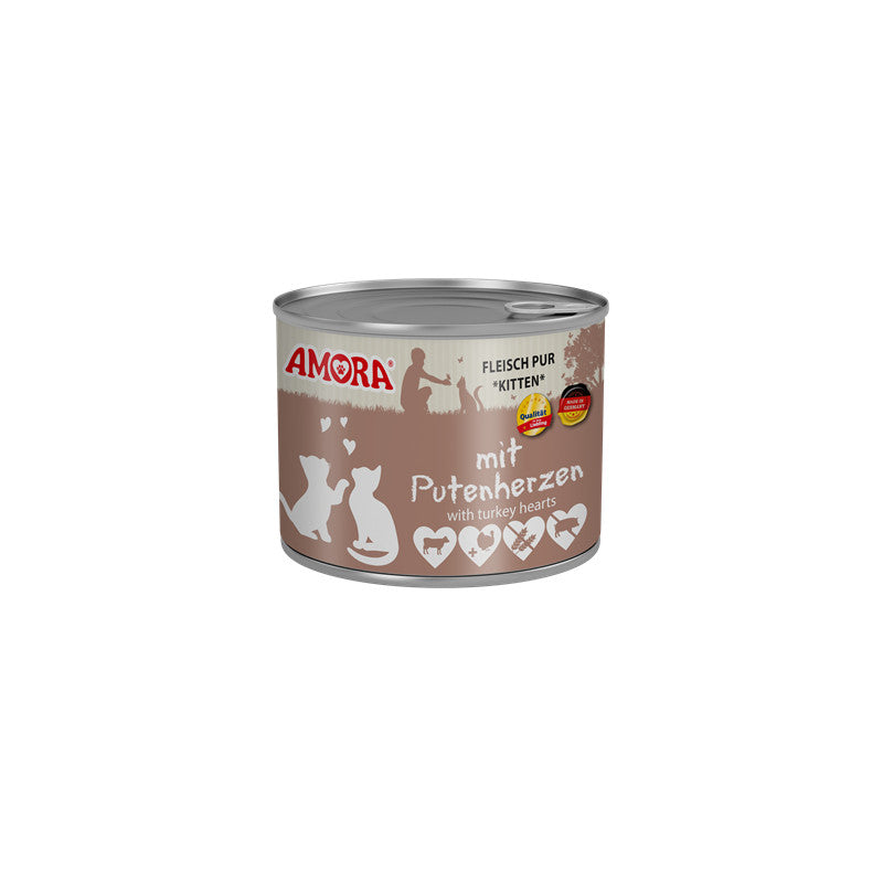 AMORA Pur Katzenkinder mit Putenherzen 200 g