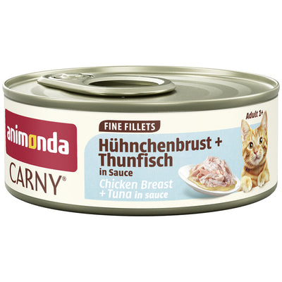animonda Carny Fine Fillets Adult Hühnchenbrust + Thunfisch in Sauce 60 g