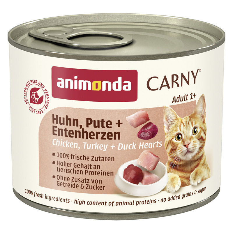Animonda Cat Dose Carny Adult Huhn & Pute & Entenherzen 200 g