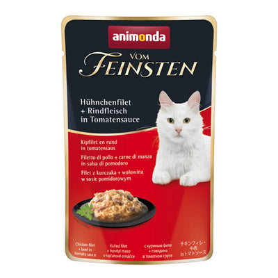 Animonda Cat Portionsbeutel vom Feinsten mit Hühnchenfilet & Rindfleisch in Tomatensauce  50 g