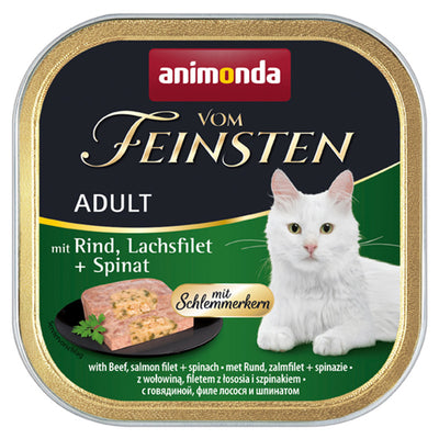 Animonda Cat Vom Feinsten mit Schlemmerkern mit Rind, Lachsfilet & Spinat 100 g