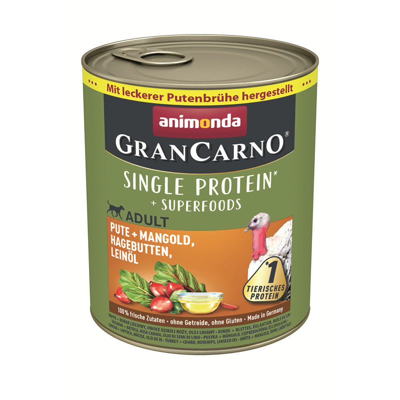 Animonda Dog Dose GranCarno Adult Superfoods Pute + Mangold 800 g