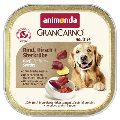 Animonda Dog GranCarno Country Adult Rind, Hirsch + Steckrübe 150 g