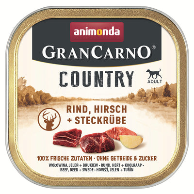 Animonda Dog GranCarno Country Adult Rind, Hirsch + Steckrübe 150 g