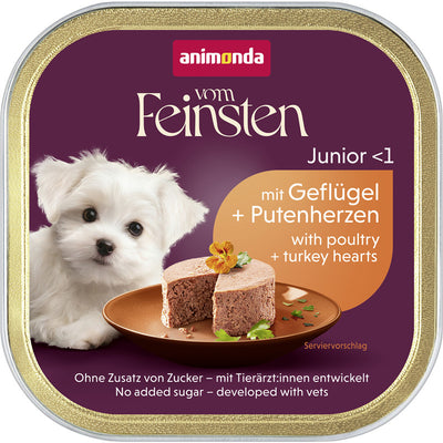 Animonda Dog Vom Feinsten Junior Geflügel & Putenherz 150 g