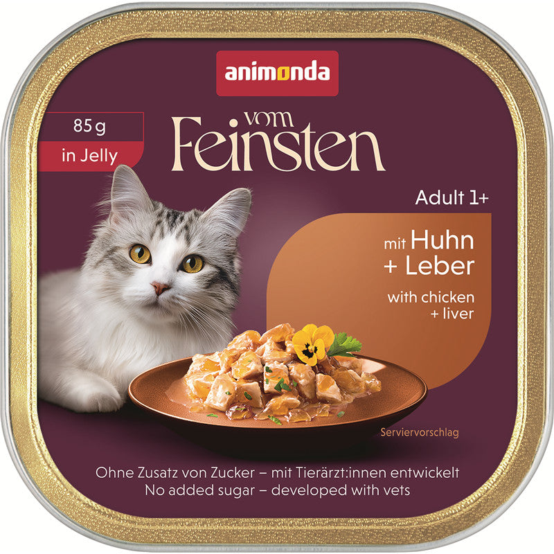 animonda Vom Feinsten in Jelly Adult mit Huhn + Leber 85 g