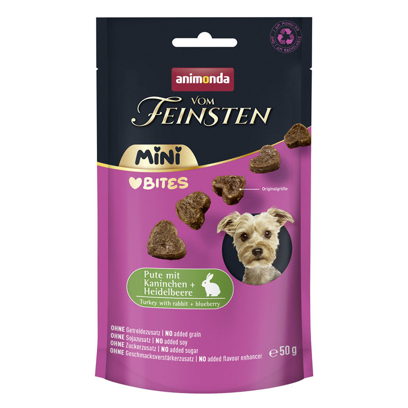 animonda Vom Feinsten Mini Adult Love Bites Pute mit Kaninchen & Heidelbeere 50 g