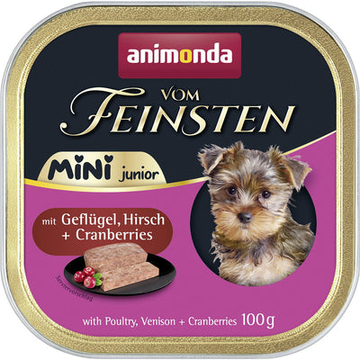 animonda Vom Feinsten Mini Junior mit Geflügel, Hirsch + Cranberrys 100 g