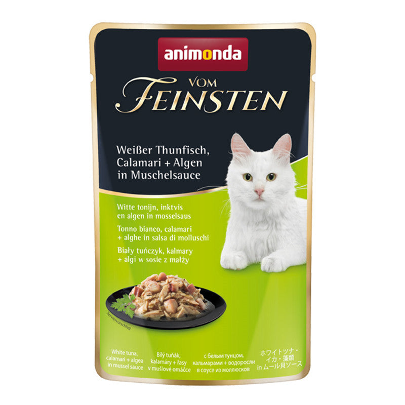 Animonda vom Feinsten mit Hühnchenfilet & Thunfisch, Calamari + Algen in Muschelsauce 50 g