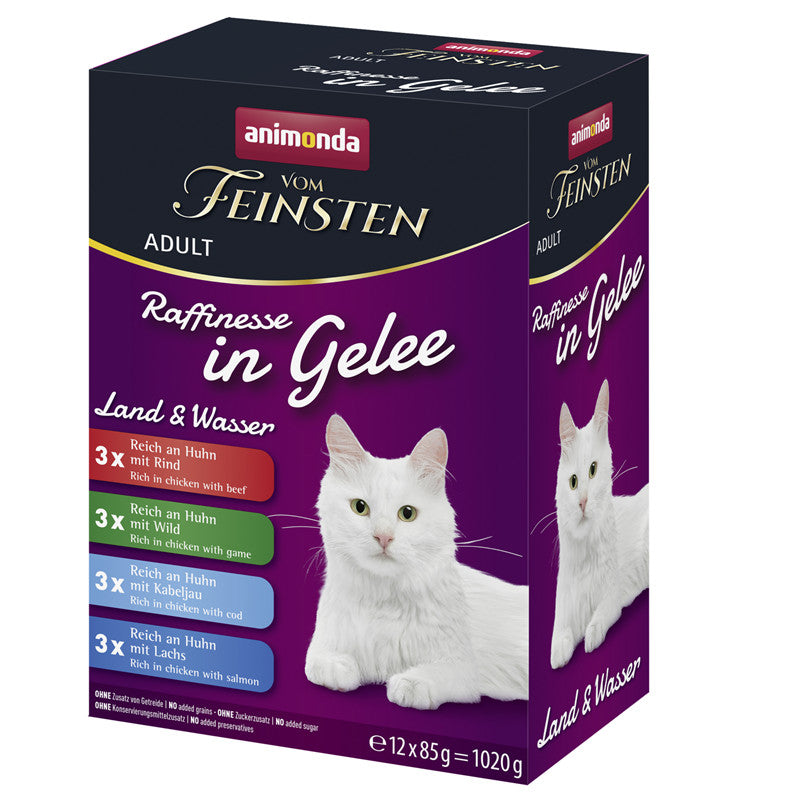 animonda Vom Feinsten Raffinesse in Gelee Adult Mixpack Land und Wasser 12 x 85 g 1 Stück