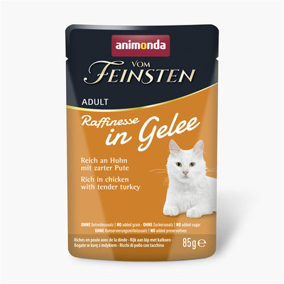 animonda Vom Feinsten Raffinesse in Gelee Adult reich an Huhn mit Pute 85 g