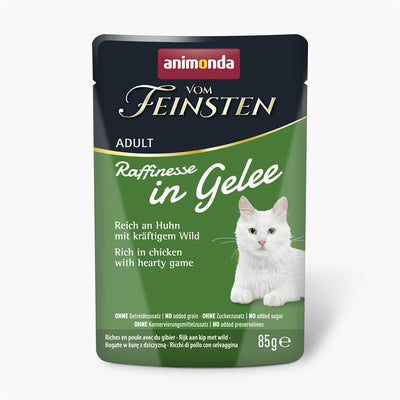 animonda Vom Feinsten Raffinesse in Gelee Adult reich an Huhn mit Wild 85 g