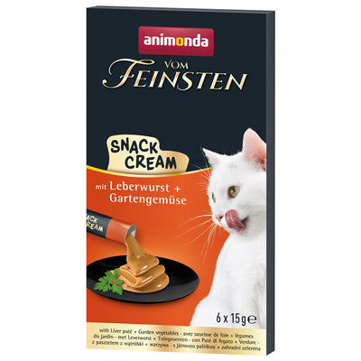 animonda Vom Feinsten Snack-Cream Adult mit Leberwurst + Gartengemüse 6 x 15 g 1 Stück