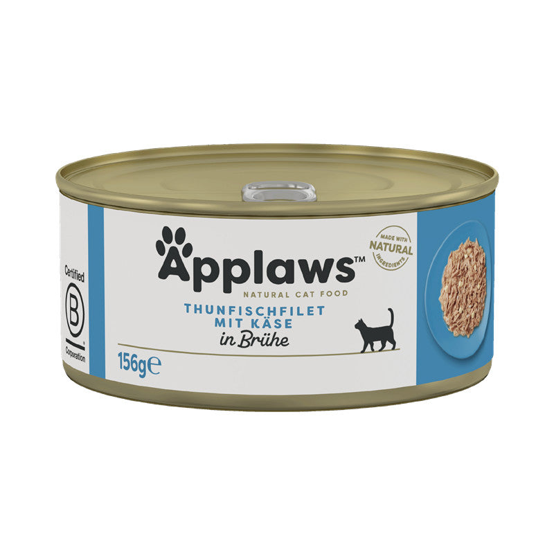 Applaws Katzen Nassfutter in der Dose mit Thunfischfilets & Käse 156 g