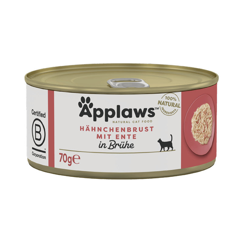 Applaws Katzen Nassfutter in Dose Hühnchenbrust mit Ente 70 g