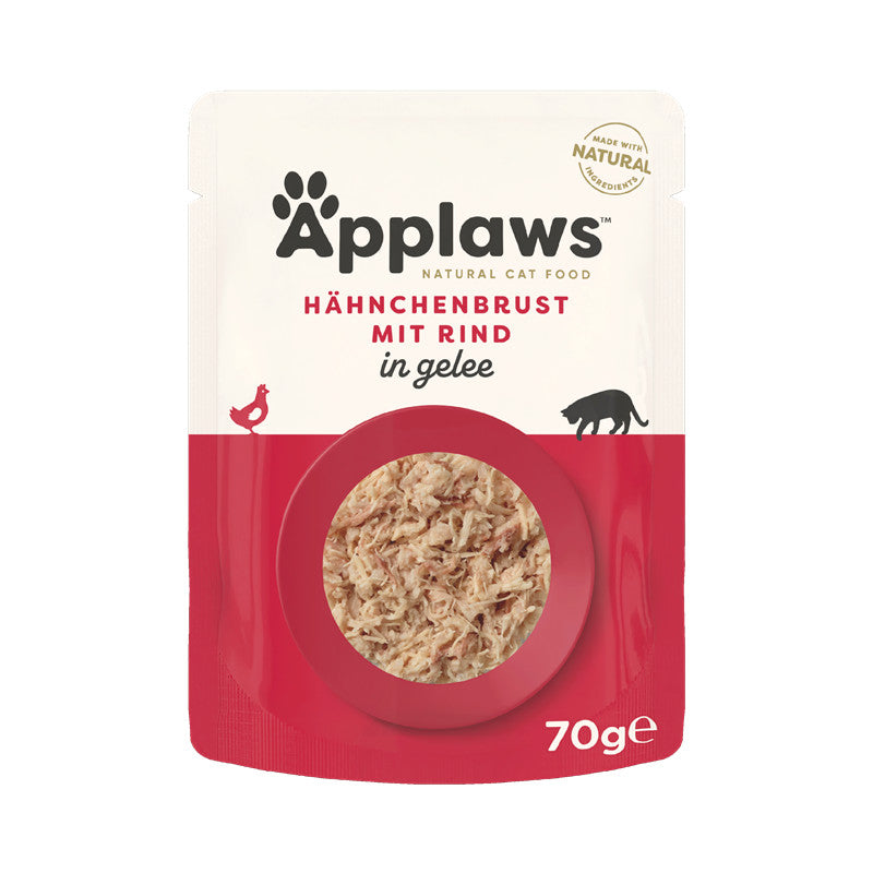Applaws Nassfutter Huhn mit Rind in Gelee 70 g