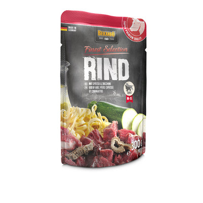 BELCANDO Frischebeutel Rind und Spätzle mit Zucchini  300 g