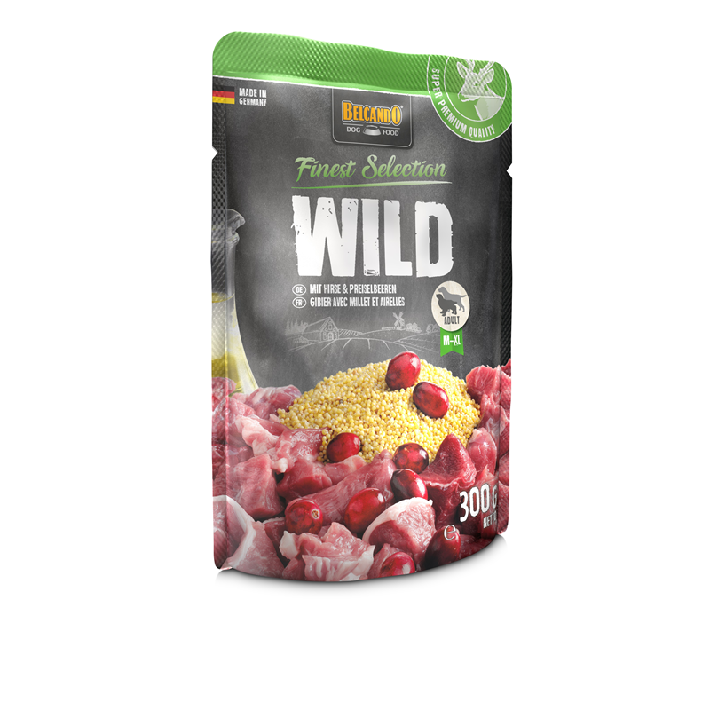 BELCANDO Frischebeutel Wild mit Hirse und Preiselbeeren 300 g