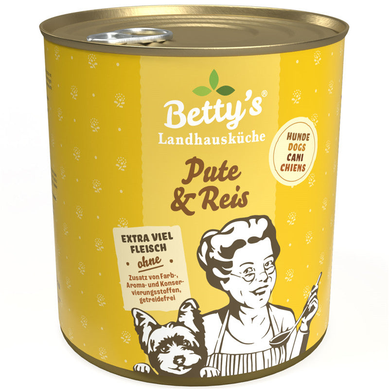 Betty's Landhausküche Hund Pute & Reis 800 g