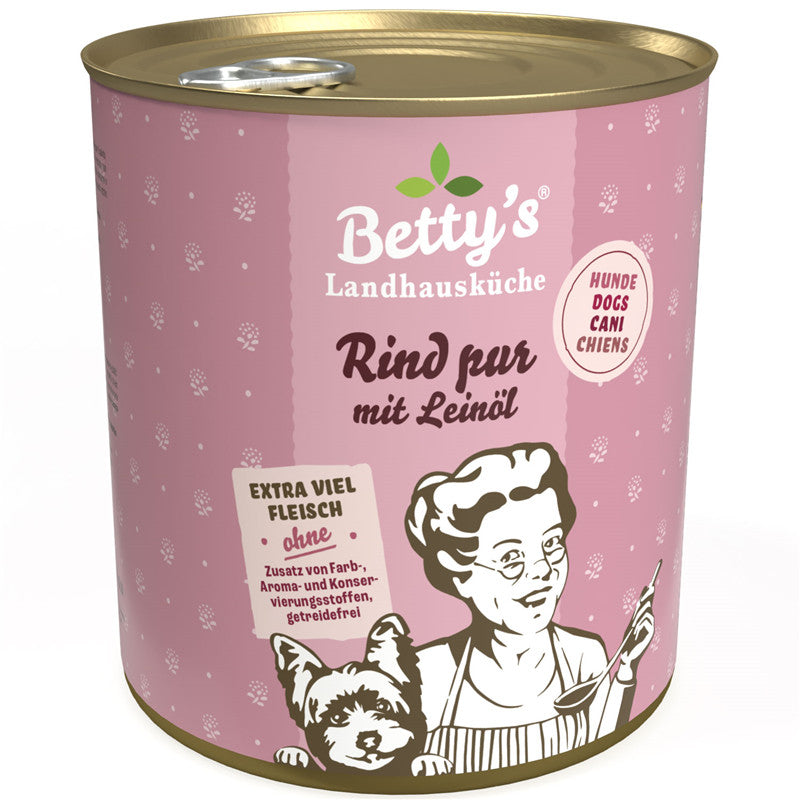 Betty's Landhausküche Hund Rind pur mit Leinöl 800 g