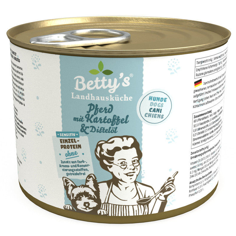 Betty's Landhausküche Hund Sensitiv Pferd & Kartoffel 200 g