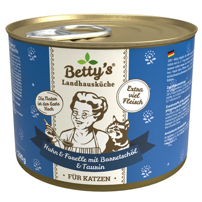 Betty's Landhausküche Katze Huhn Forelle 200 g