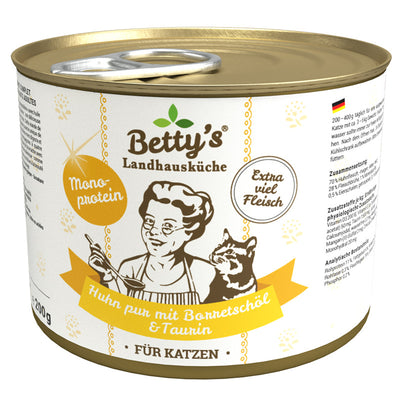 Betty's Landhausküche Katze Huhn pur 200 g