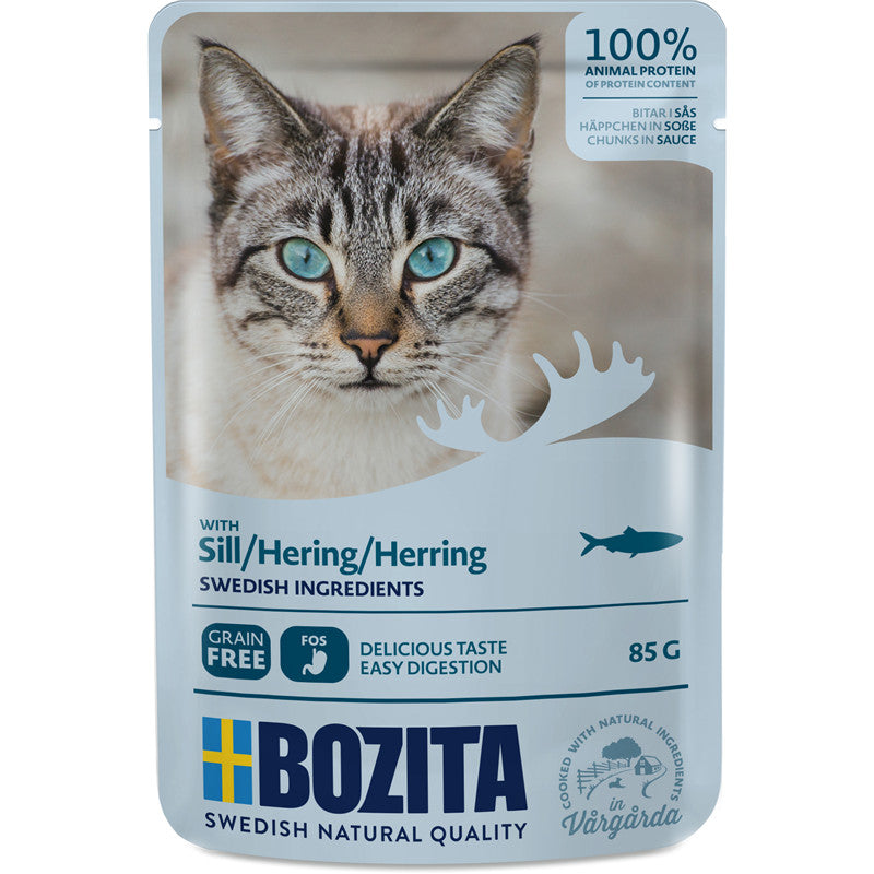 Bozita Cat Pouch Häppchen in Soße mit Hering 85 g