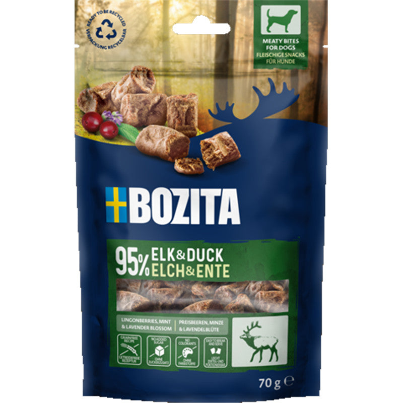 Bozita Dog Snack Meaty Bites Elch & Ente 70 g