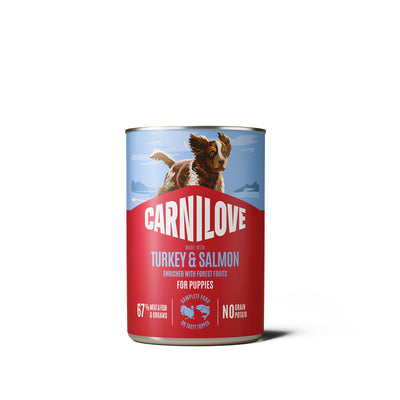 Carnilove Dog Dose Paté Puppy - Salmon & Turkey 400 g