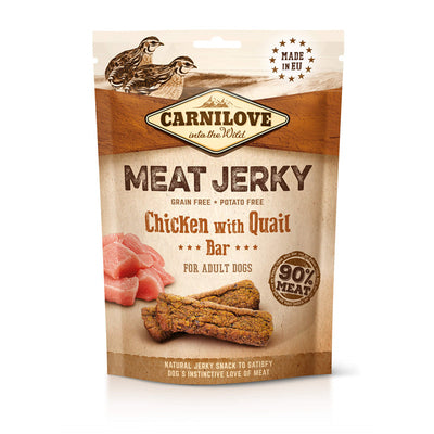 Carnilove Dog Snack - Meat Jerky - Huhn und Wachtel 100 g