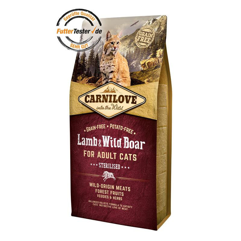 Carnilove for Adult Cats Sterilised Lamb & Wild Boar 6 kg