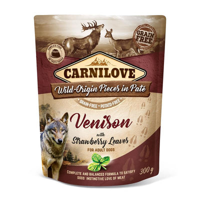 Carnilove Hund Pouch Paté Hirsch & Erdbeerblätter 300 g