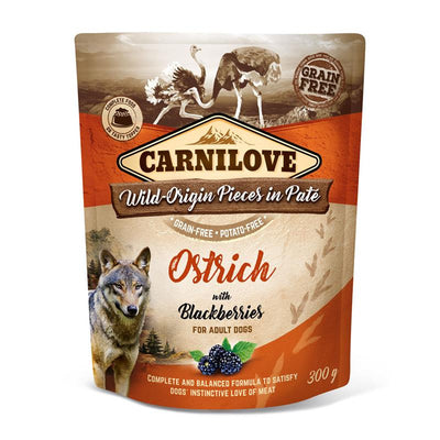 Carnilove Hund Pouch Paté Strauß & Brombeeren 300 g