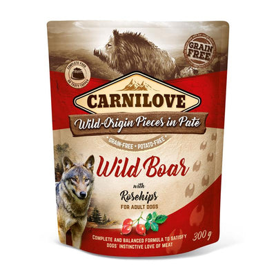Carnilove Hund Pouch Paté Wildschwein & Hagebutten 300 g