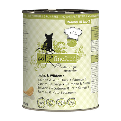 catz finefood Ragout No. 605 Lachs & Wildente 380g