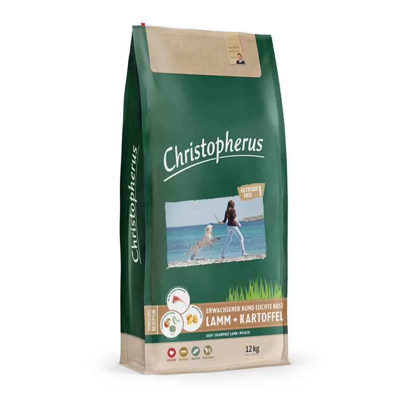 Christopherus Erwachsener Hund Getreidefrei Leichte Kost Lamm & Kartoffel 12 kg