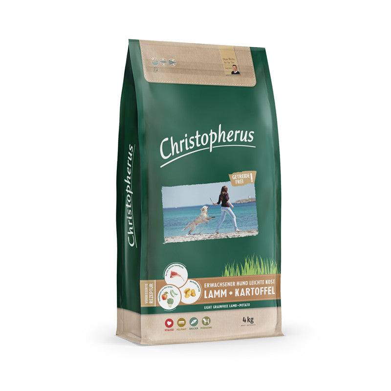 Christopherus Erwachsener Hund Getreidefrei Leichte Kost Lamm & Kartoffel 4 kg