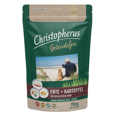 Christopherus Getreidefrei Älterer Hund Ente & Kartoffel 750 g