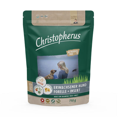 Christopherus Getreidefrei Forelle & Insekt 750 g