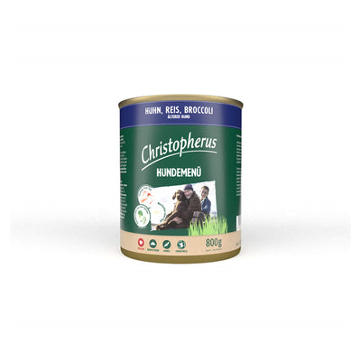 Christopherus Hundemenü -Senior - mit Huhn, Reis, Broccoli 800g
