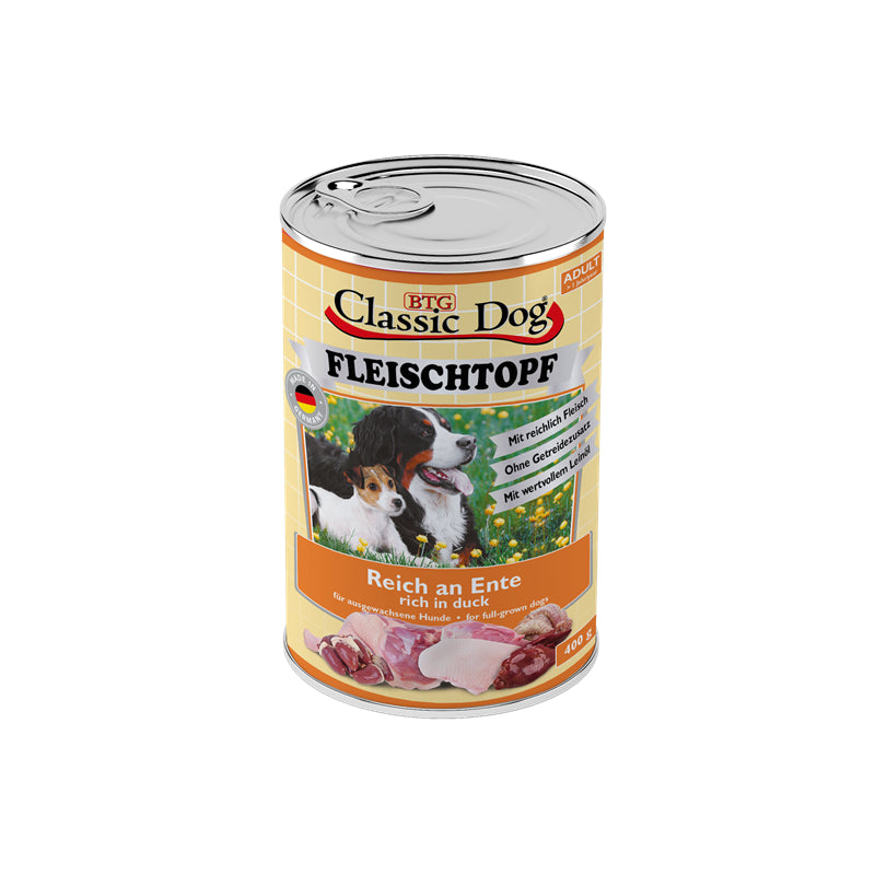 Classic Dog Dose Adult Fleischtopf Pur Reich an Ente 400 g